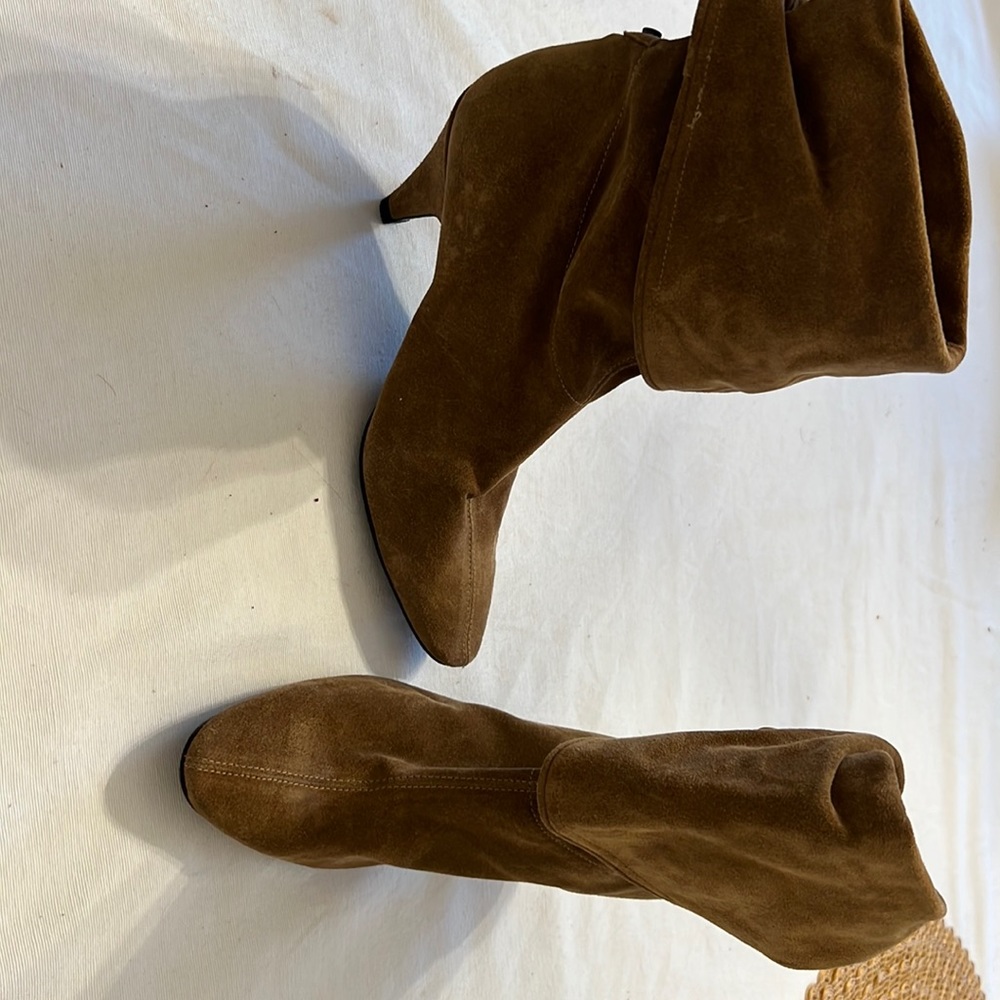 Sigerson Morrison tan side ankle bootie 2inch heel